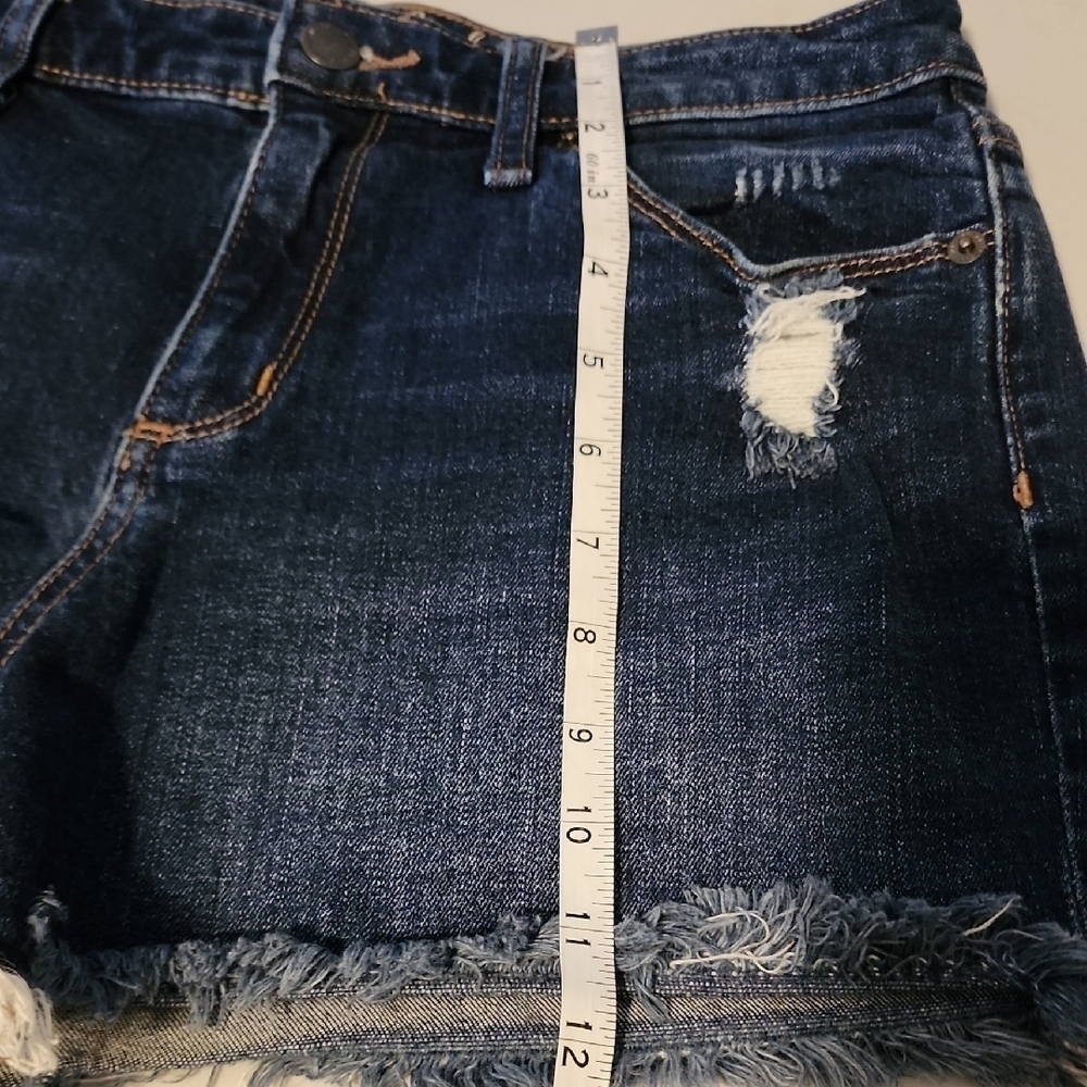 Universal Thread Blue Distressed Denim Cut-Offs - Picture 6 of 7